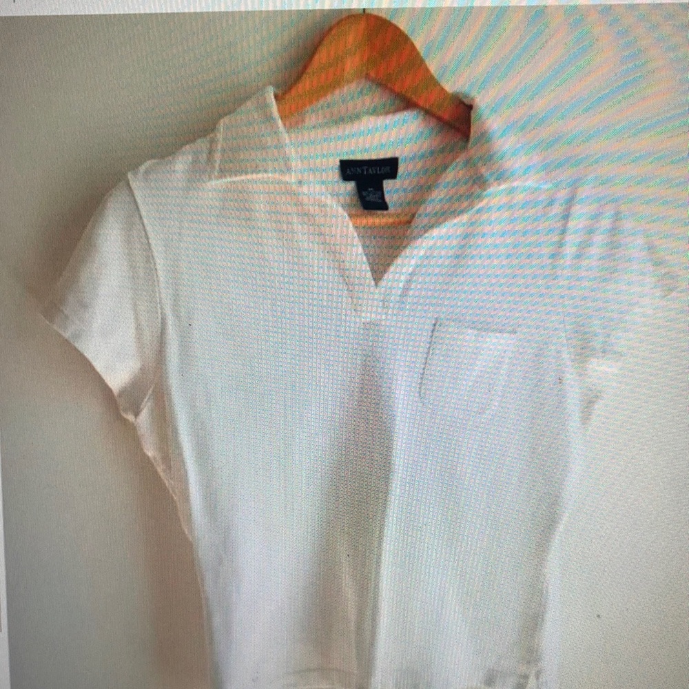 Ann Taylor Classic White Blouse